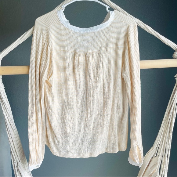 Anthropologie Dolan Yellow Striped Top Size: XS - Picture 7 of 8